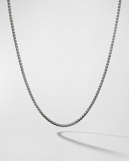 David Yurman Box Chain Necklace Sterling 1.7mm 20L