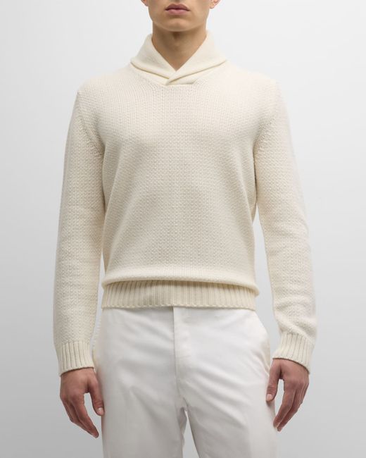 Stefano Ricci Cashmere Knit Shawl Collar Sweater