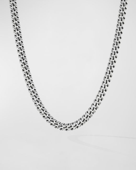 David Yurman Curb Chain Necklace Sterling 8mm 18L