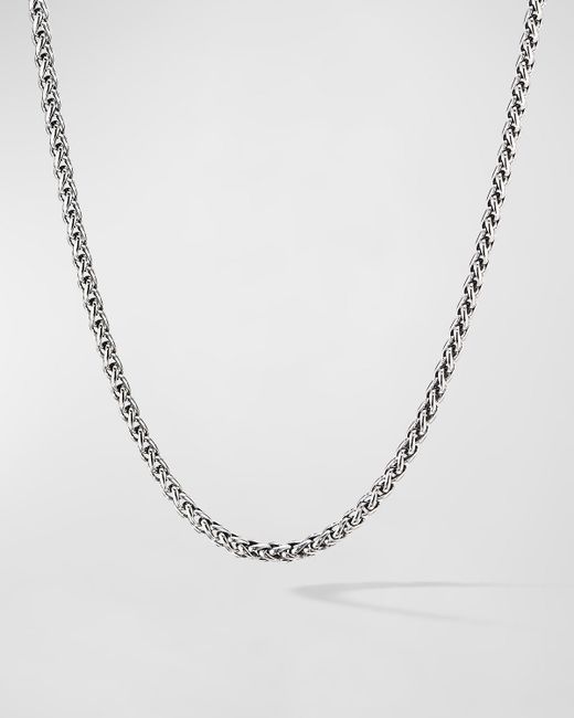 David Yurman Wheat Chain Necklace Sterling 4mm 20L