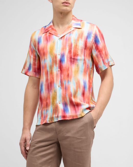 Vilebrequin Ikat-Print Short-Sleeve Shirt