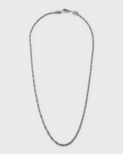 Emanuele Bicocchi Sterling Twisted Chain Necklace 22L