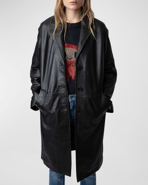 Zadig & Voltaire Macari Leather Coat