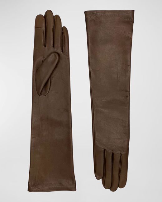 Agnelle Long Leather Gloves