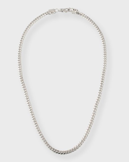 Emanuele Bicocchi Sterling Thin Cuban Chain Necklace