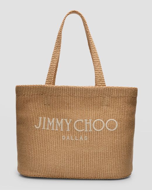 Jimmy Choo Logo Dallas Beach Tote Bag