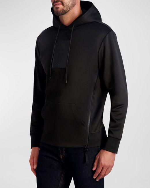 Karl Lagerfeld Scuba Hoodie With Exposed Zippers