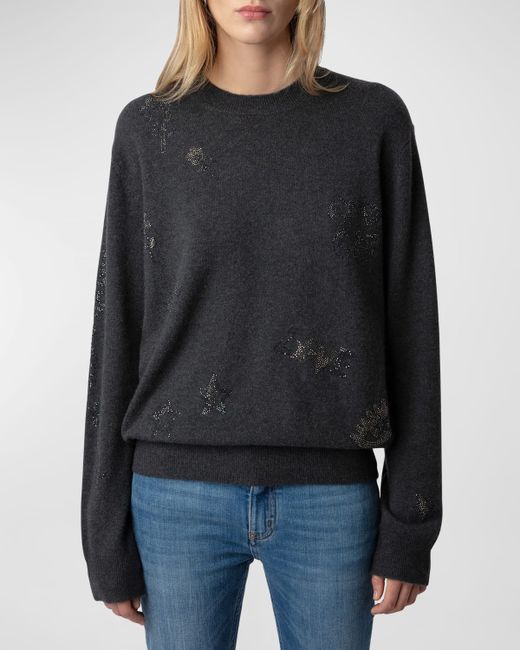 Zadig & Voltaire Pravis Embellished Cashmere Sweater