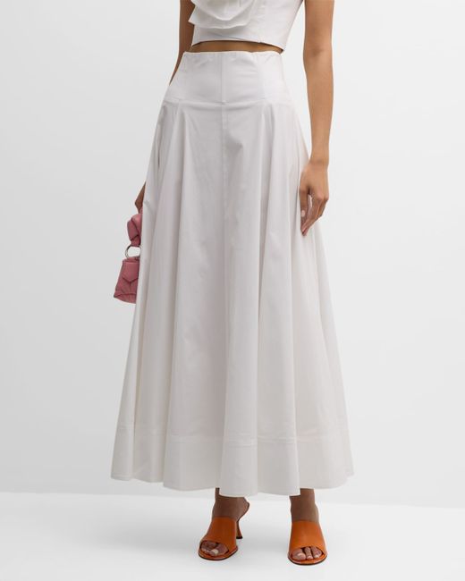 Lela Rose Pleated Full Maxi Skirt