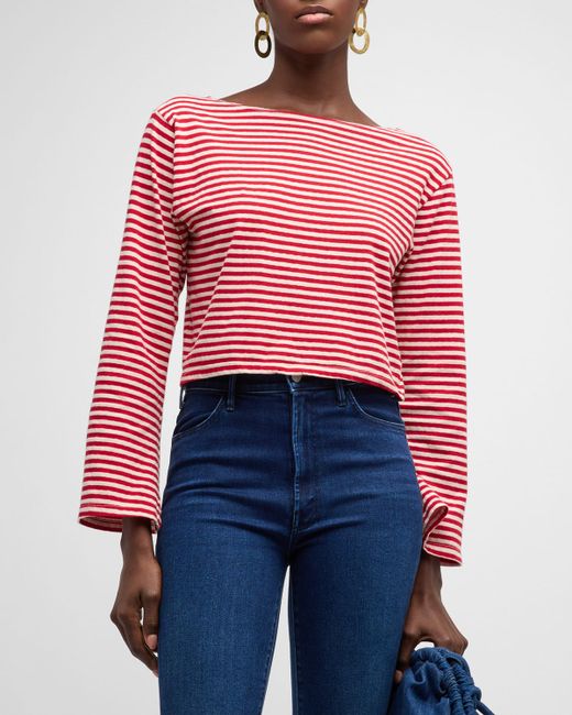 Mother The Skipper Bell Striped Top