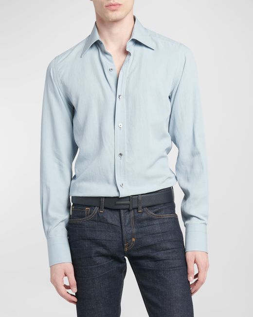 Tom Ford Lyocell and Silk Slim-Fit Sport Shirt