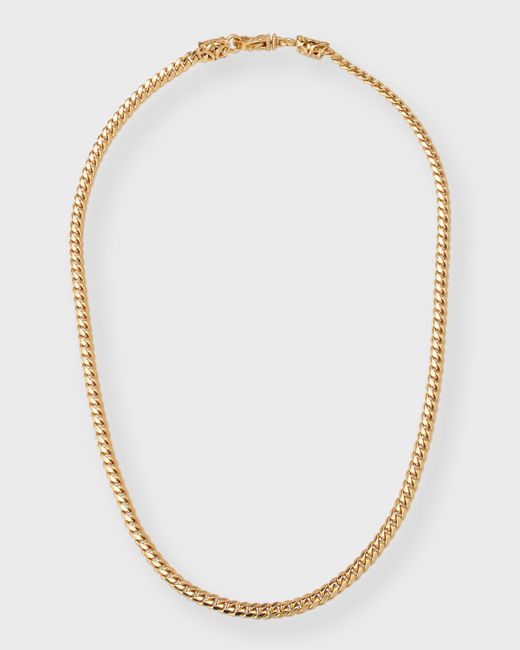 Emanuele Bicocchi 24K Plated Thin Cuban Chain Necklace
