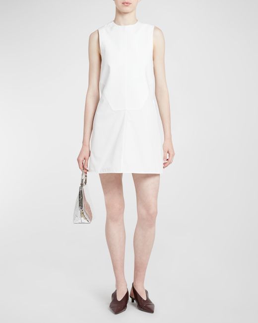 Jil Sander Bib-Front Sleeveless Mini Dress