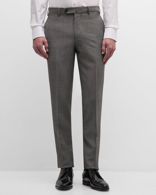 Isaia Flat-Front Trousers