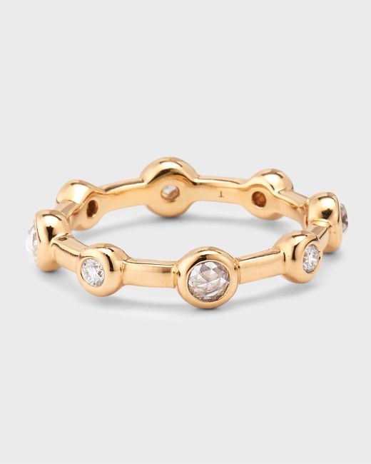 Ippolita 18K Rose Gold Classico Squiggle Shiny Band Ring with Diamonds