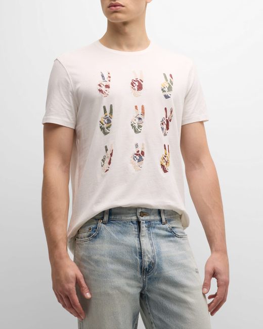 John Varvatos Multi Peace Hand T-Shirt
