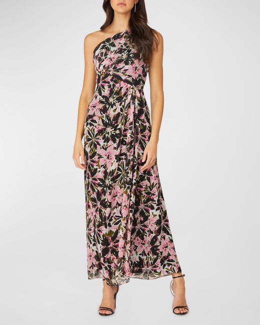 Shoshanna Phoebe One-Shoulder Floral-Print Maxi Dress