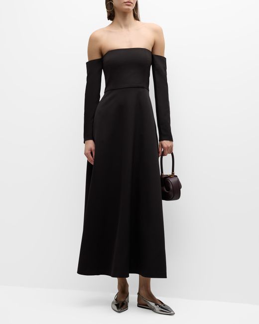 Bernadette Edia Off-The-Shoulder Long-Sleeve Maxi Dress