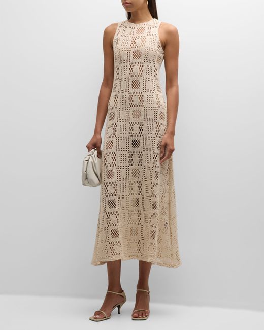 Albus Lumen Ava Sleeveless Crochet Maxi Dress
