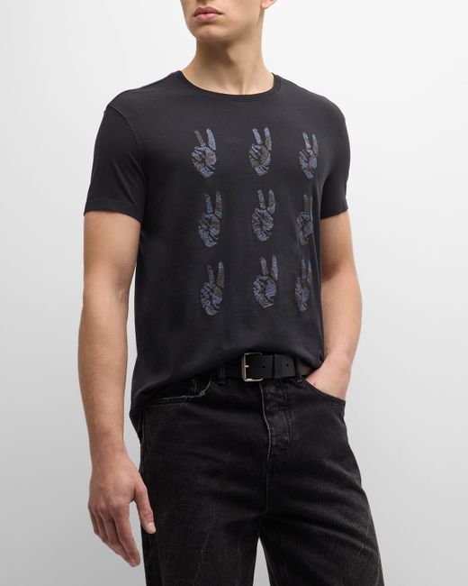 John Varvatos Multi Peace Hand T-Shirt