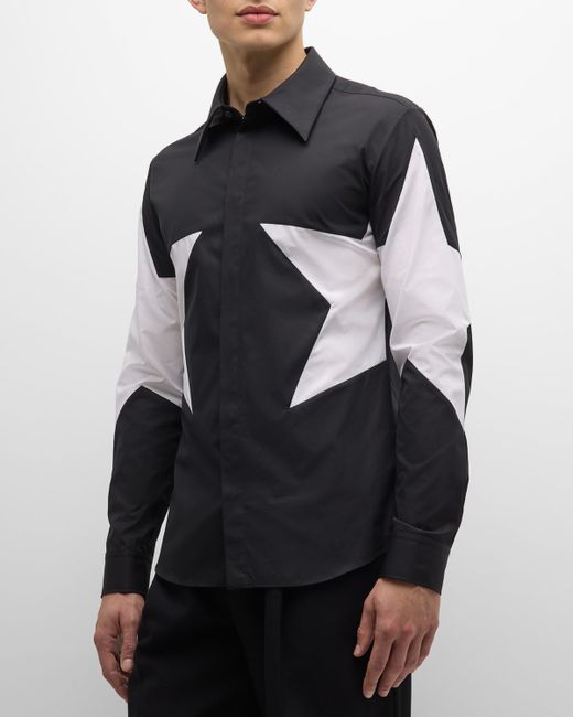 Balmain Star-Print Dress Shirt