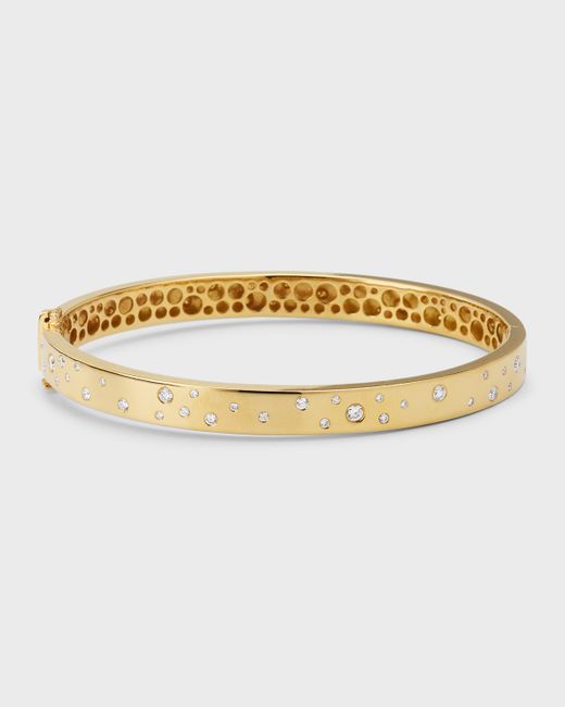 64 Facets 18K Gold Diamond Bangle Bracelet