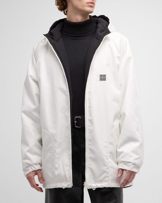 Givenchy Reversible Fleece Football Parka Jacket