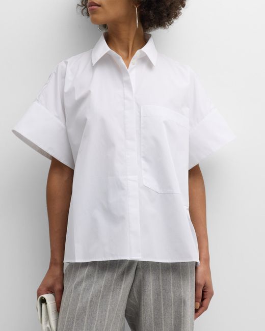 Co Boxy Short-Sleeve Collared Shirt