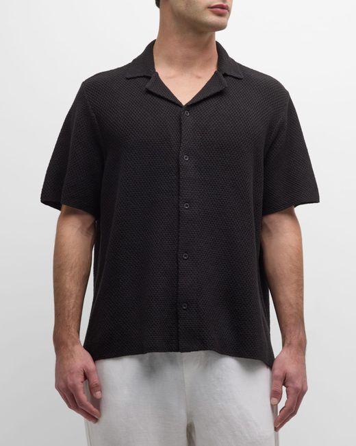 Onia Cotton Textured Camp Shirt