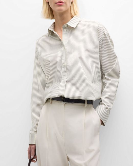 Totême Striped Collared Shirt