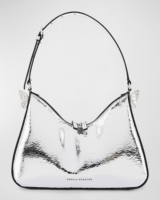 Sophia Webster Mariposa Metallic Leather Hobo Bag