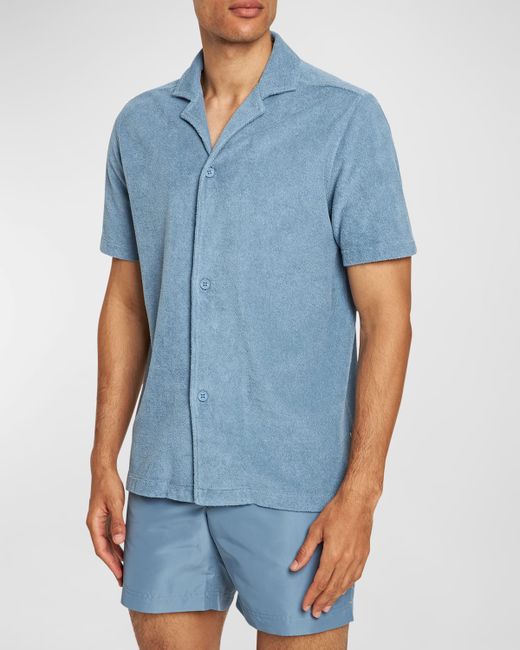 Orlebar Brown Howell Terry Toweling Button-Down Shirt
