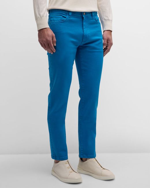 Z Zegna Garment-Dyed Straight-Leg Denim Jeans