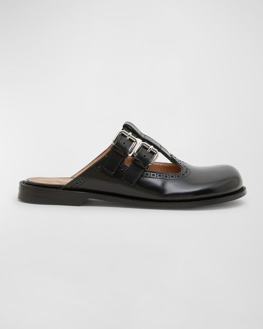 Loewe Campo Leather Mary Jane Mules