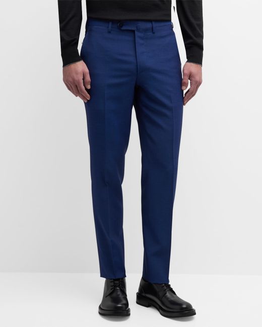 Isaia Flat-Front Trousers
