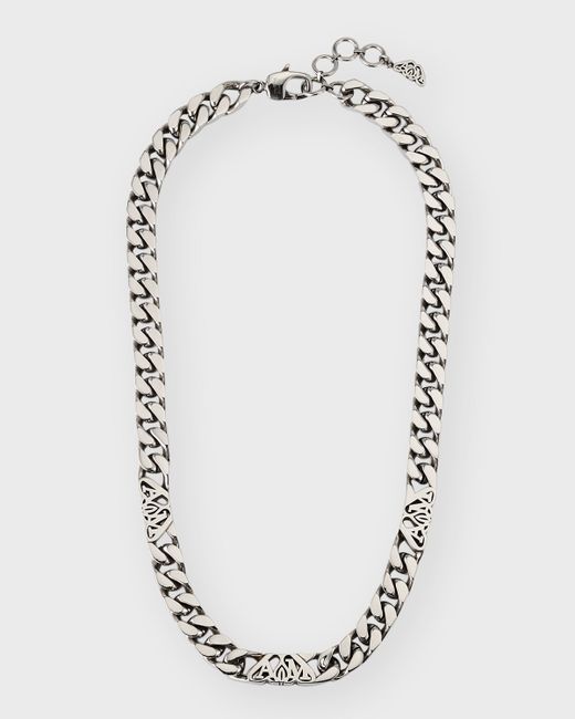 Alexander McQueen Seal Logo Chain Choker Necklace