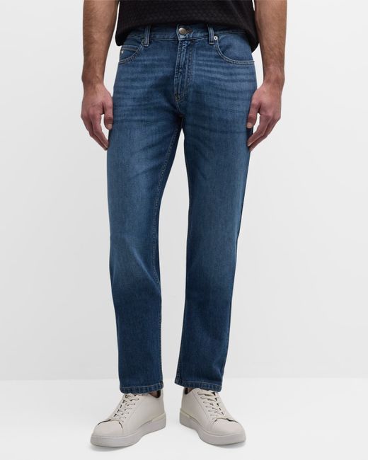 Emporio Armani Slim-Fit Medium Wash Jeans