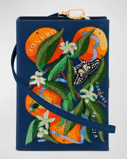 Olympia Le-Tan Oranges Book Clutch Bag