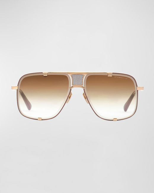 DITA Eyewear Mach Five Metal-Acetate Aviator Sunglasses