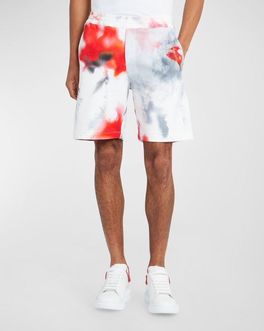 Alexander McQueen Obscured Floral Sweat Shorts