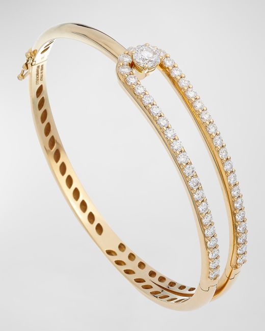 Krisonia 18K Gold Bracelet with Diamond Half