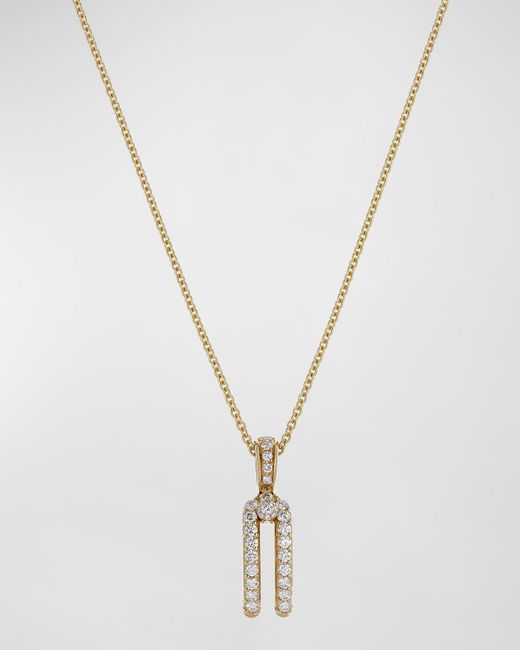 Krisonia 18K Gold Necklace with Diamond Double Prong