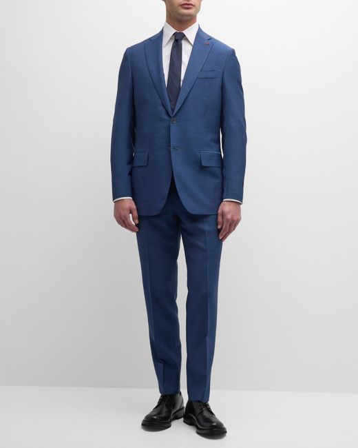 Isaia Solid Wool-Mohair Suit