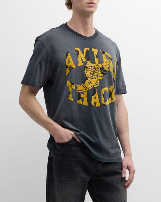 Amiri Faded Jersey Track Logo T-Shirt
