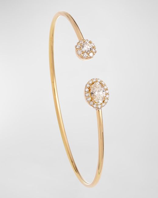 Krisonia 18K Gold Bracelet with Round and Oval Diamonds