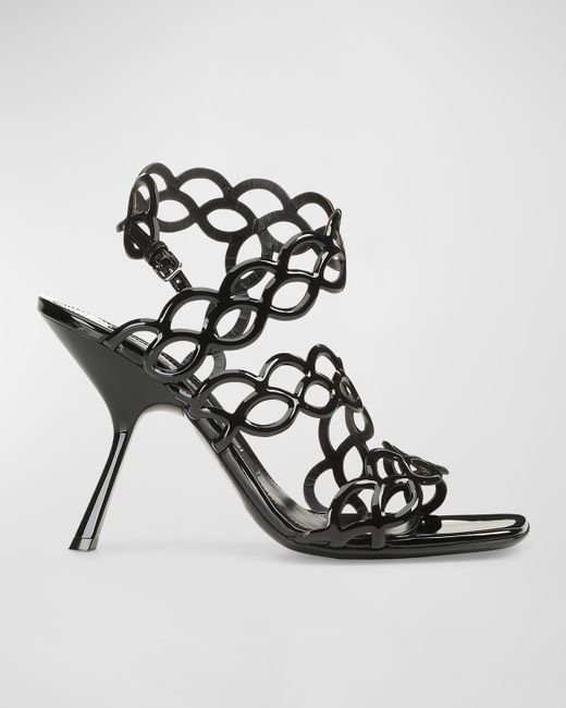 Sergio Rossi Ankle-Strap Patent Leather Sandals
