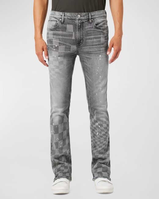 Hudson Walker Kick Flare Checkered Jeans