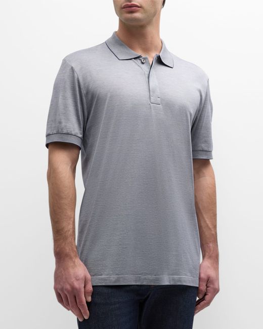 Boss Cotton Micro-Stripe Polo Shirt