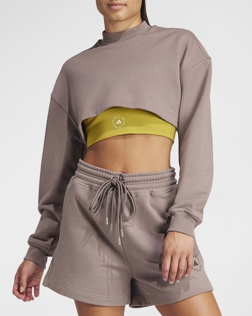 Adidas by Stella McCartney TrueCasuals Cropped Backless Sportswear Sweatshirt