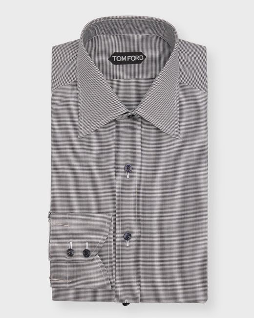 Tom Ford Cotton Micro-Gingham Check Sport Shirt